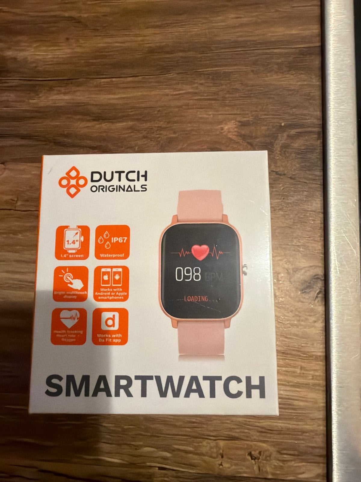 Dutch Originals Smartwatch Roze - Nieuw in doos, Hartslag, Nieuw, Ophalen of Verzenden, Android