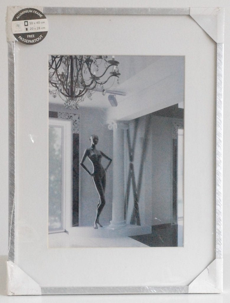 Henzo Como fotolijst zilver - aluminium - 30x40 cm - nieuw, Met passe-partout, Zilver, Verzenden, Metaal