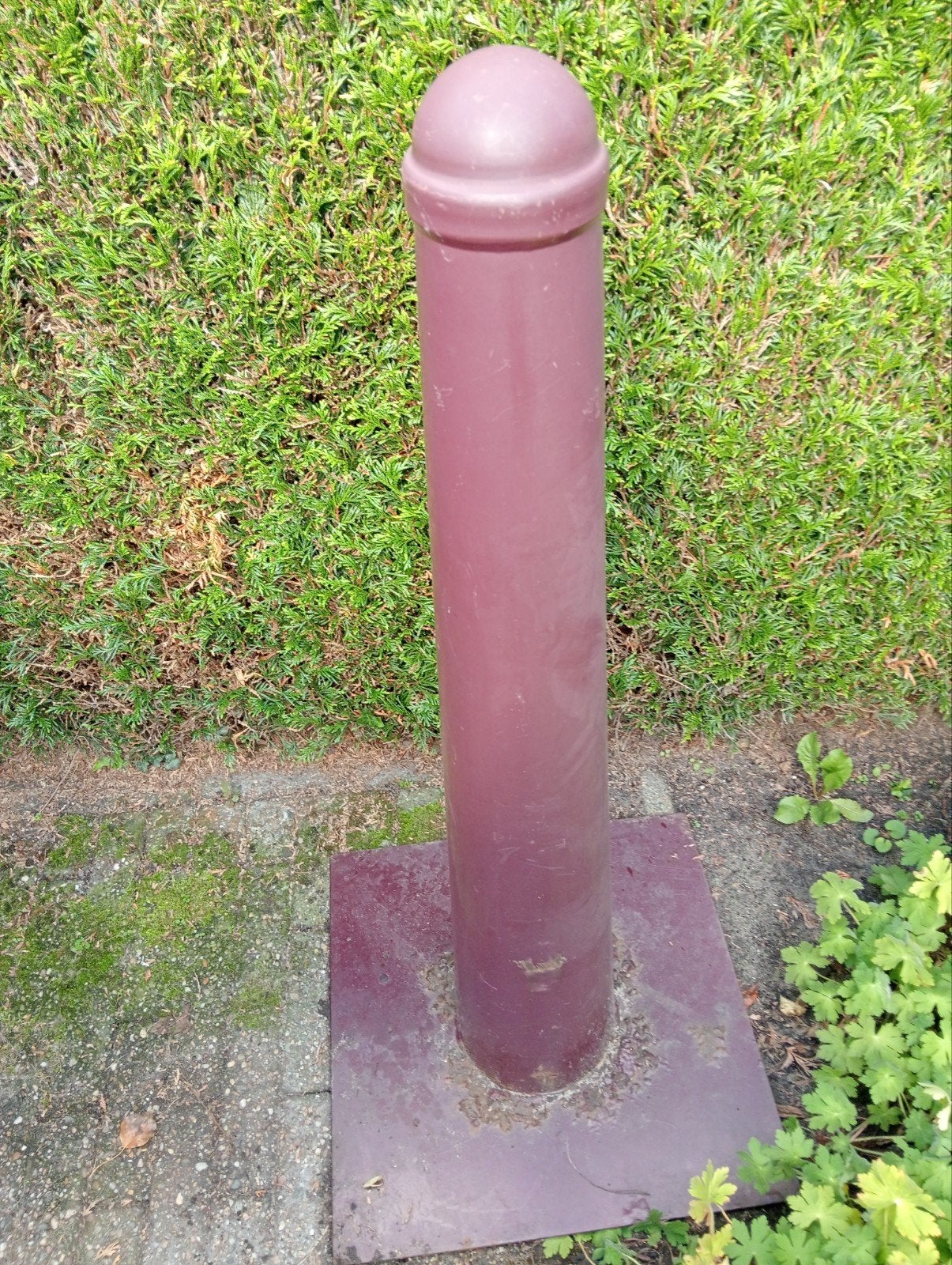 IJzeren paal / Amsterdammertje met grondplaat, Ophalen, Gebruikt, IJzer, Sierhekwerk