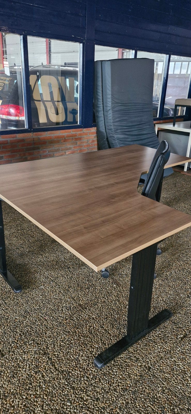 In hoogte verstelbaar hoekbureau - 200 x 160 cm, Huis en Inrichting, Bureaus, Ophalen, In hoogte verstelbaar