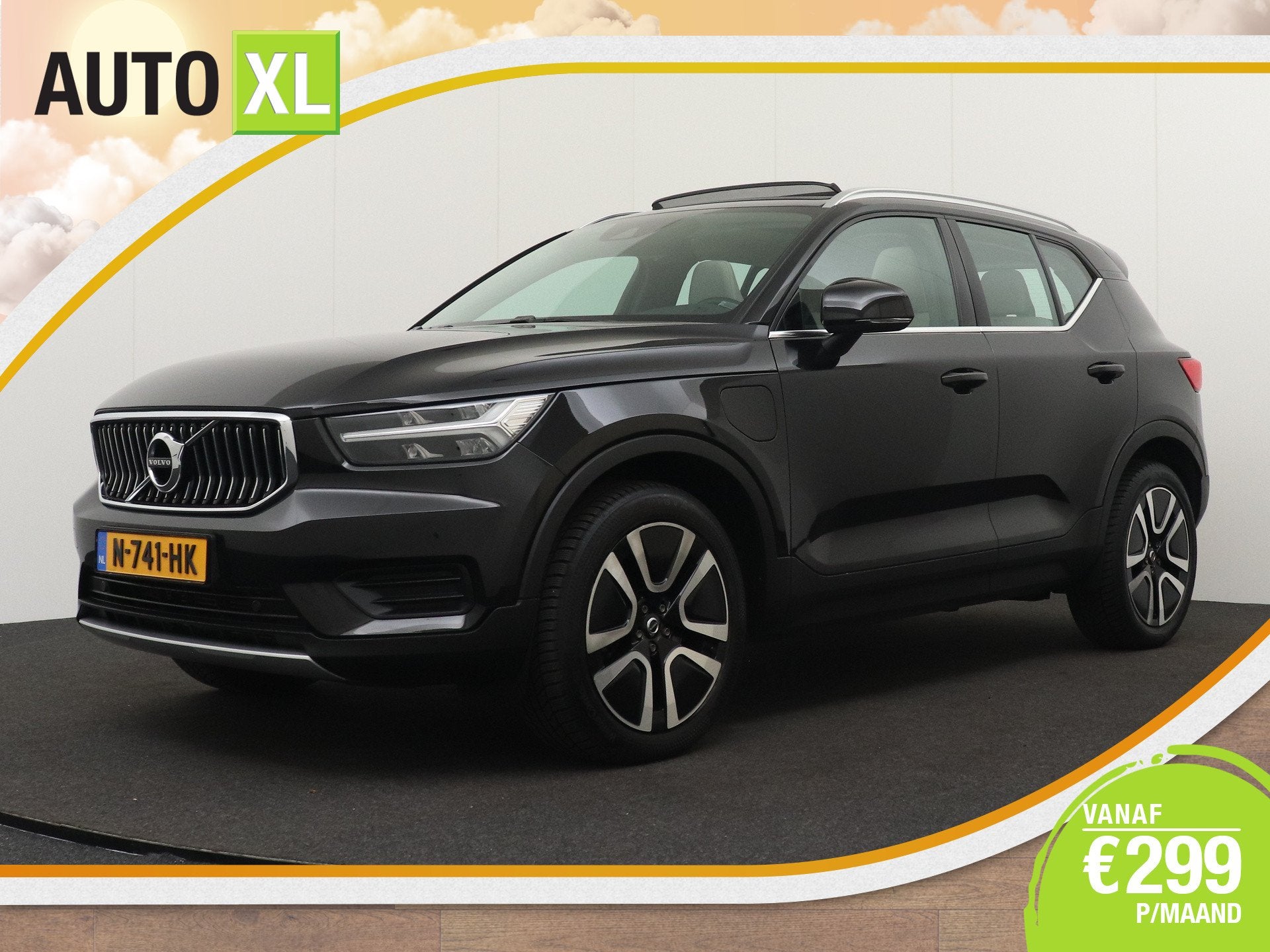 Volvo XC40 T4 212 PK Recharge Inscription Pano-dak Adapt. Cr, Auto's, Volvo, Dealer onderhouden, Zwart, Bedrijf, Hybride Elektrisch/Benzine