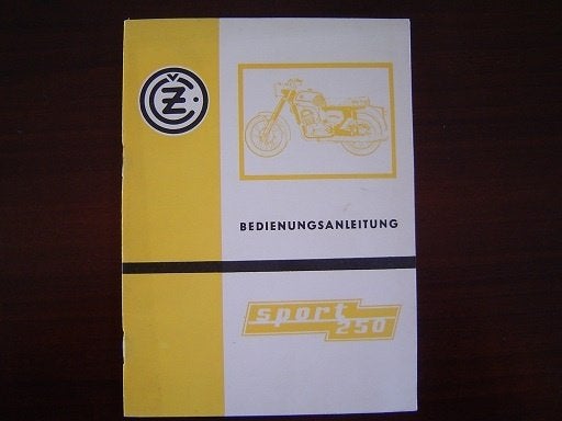 CZ Sport 250 1974 motorrad bedienungs anleitung typ 471, Motoren, Ophalen of Verzenden, Overige merken
