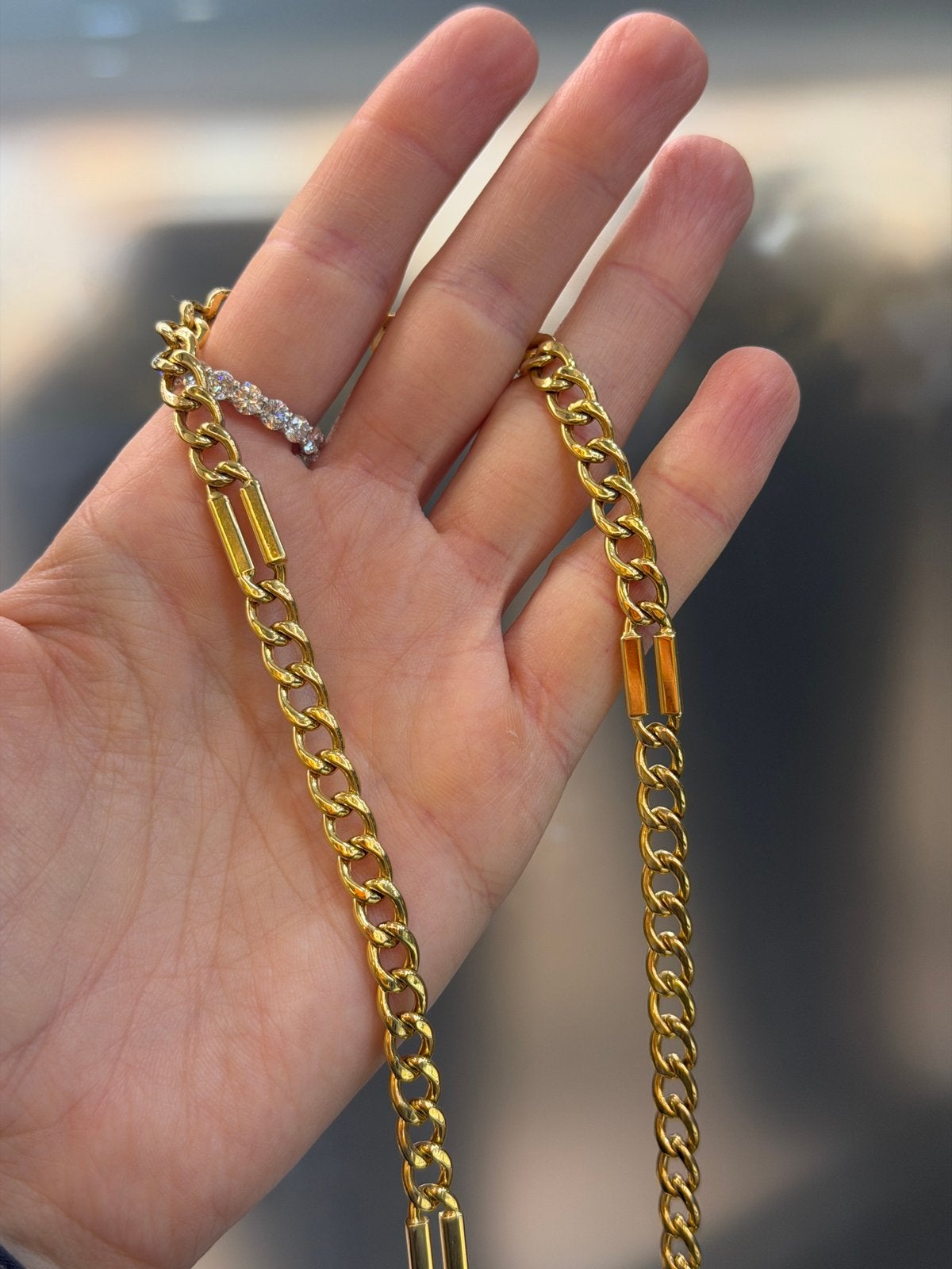 18KT Goud - 33 Gram - Ketting - CUBAN - Unisex - Massief, Ophalen, Nieuw, Goud