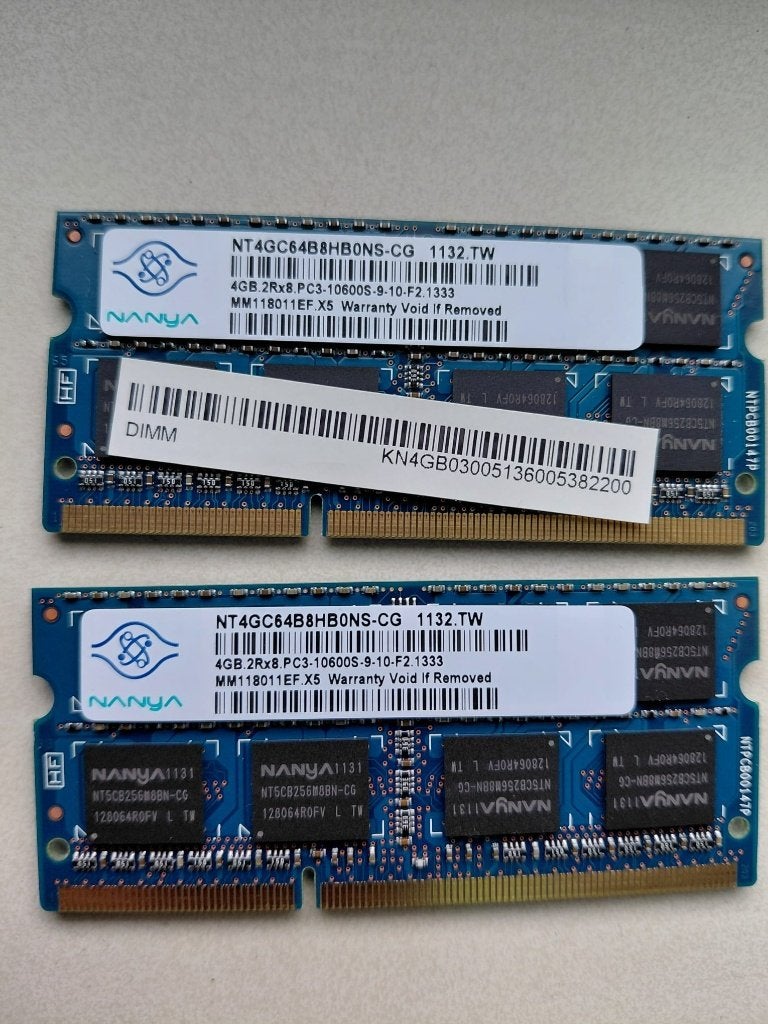Laptop Geheugen 2 x 4 gb en 2 x 1GB en 3 x 2 GB, Ophalen of Verzenden, DDR3, Laptop, 4 GB