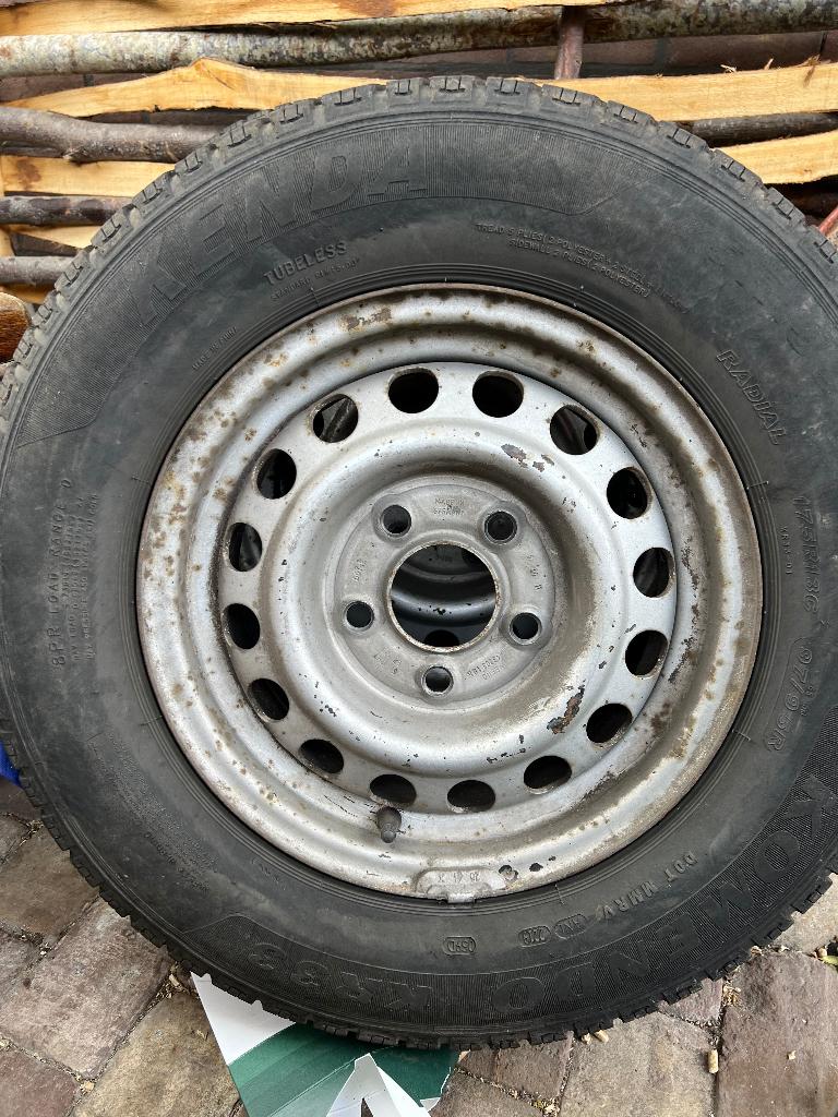 4 Aanhanger wielen 175r13c. 97/95r, Ophalen of Verzenden, Gebruikt, Universele onderdelen
