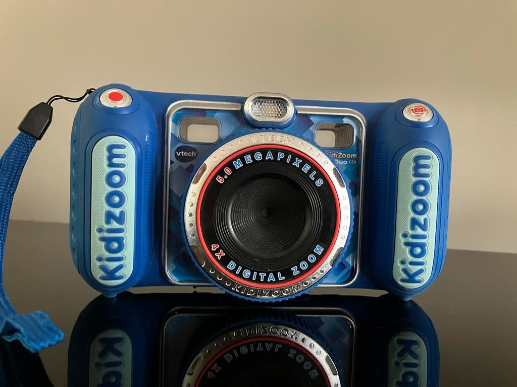 VTech Kidizoom Duo DX kindercamera - Blauw, Kinderen en Baby's, Speelgoed | Vtech, Ophalen, Zo goed als nieuw, 4 tot 6 jaar