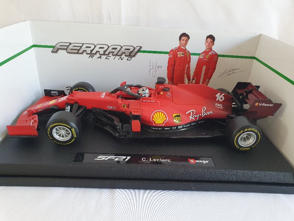 Charles Leclerc Ferrari SF-21 2021 Bburago 1:18, Hobby en Vrije tijd, Ophalen of Verzenden, Nieuw, Auto, Bburago