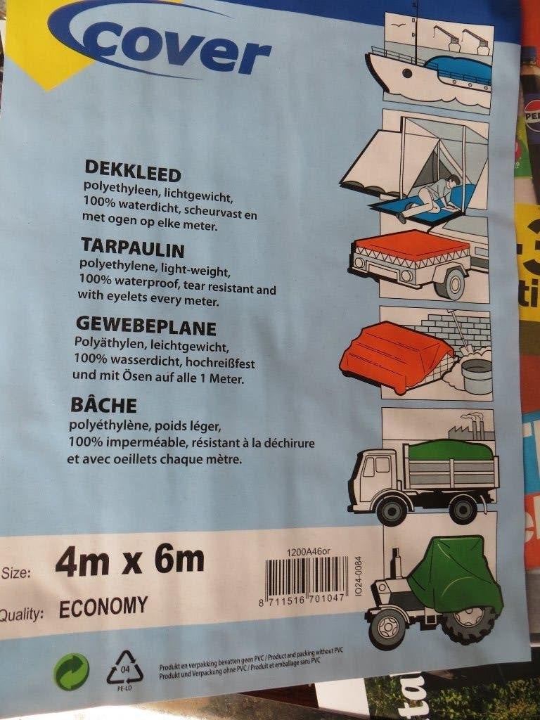 afdekkleed 4x6 meter, Ophalen, Zo goed als nieuw, 15 m² of meer, Zeil