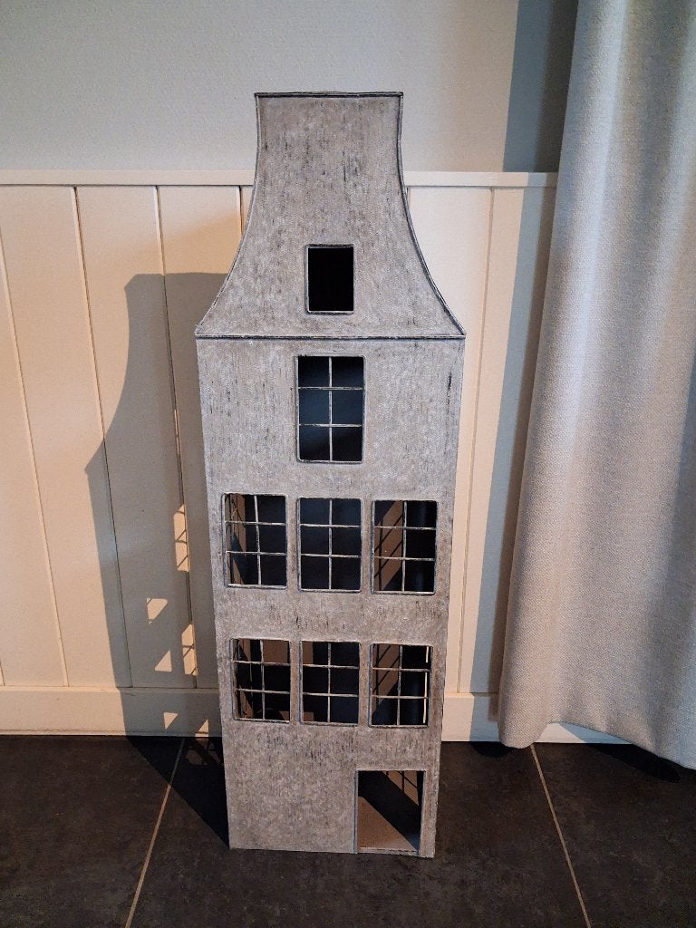 zinken huis, Ophalen, Zo goed als nieuw, Grijs, Kandelaar