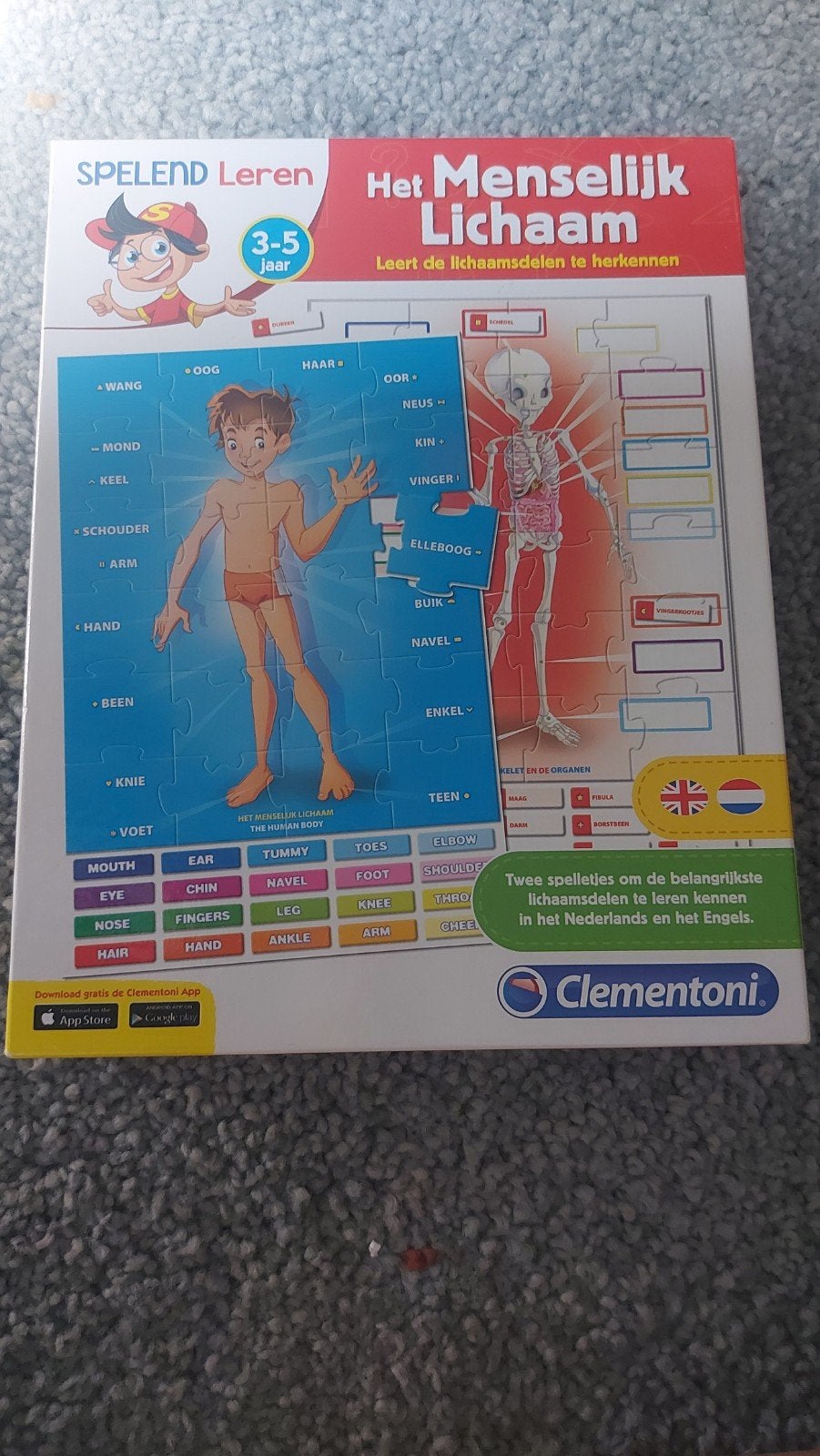 Clementoni Spelend Leren: Het Menselijk Lichaam, Ophalen of Verzenden, Gebruikt, Taal en Lezen