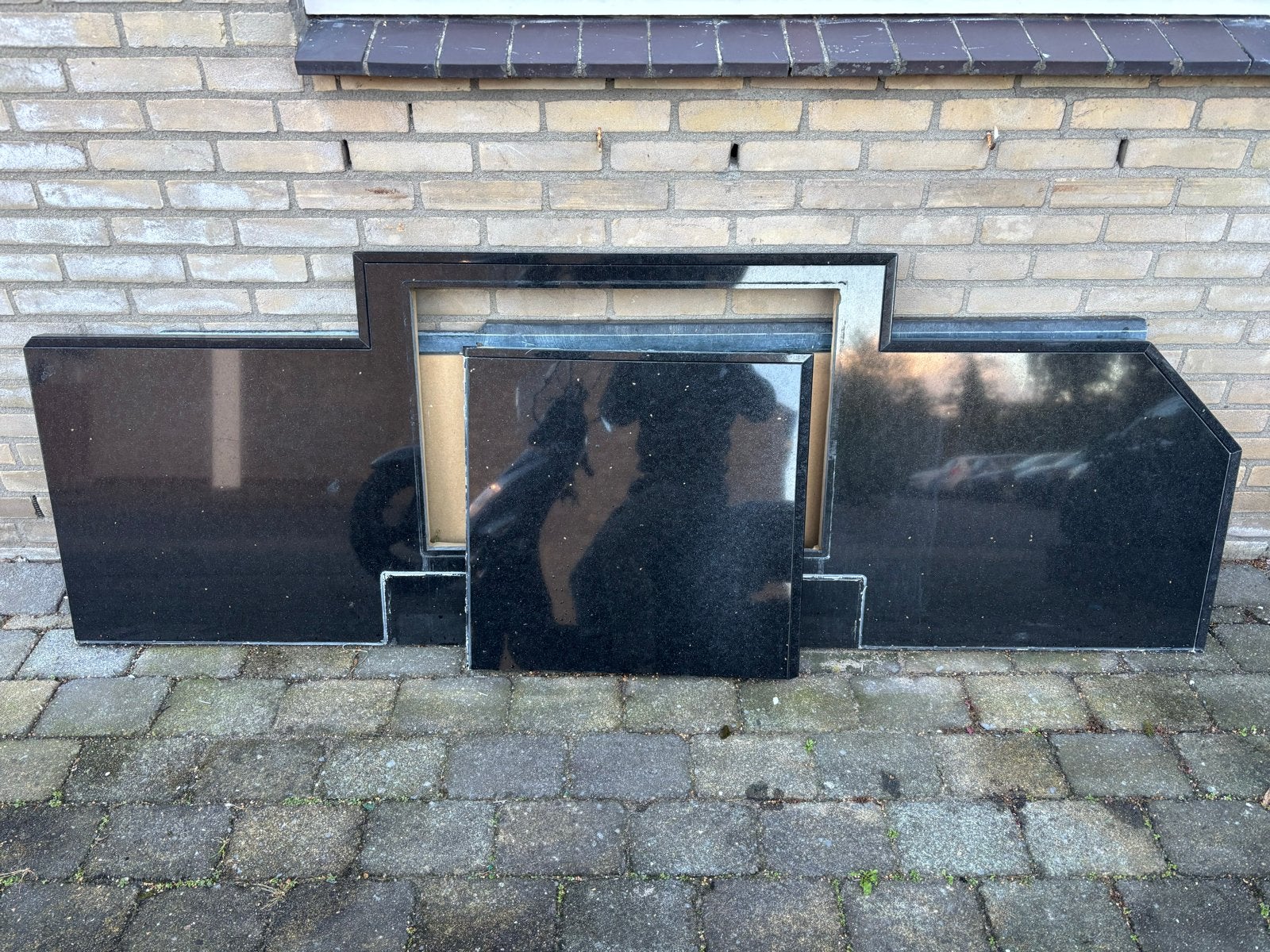 Granieten aanrechtblad - Zwart, Ophalen, Gebruikt, Zwart, 200 cm of meer