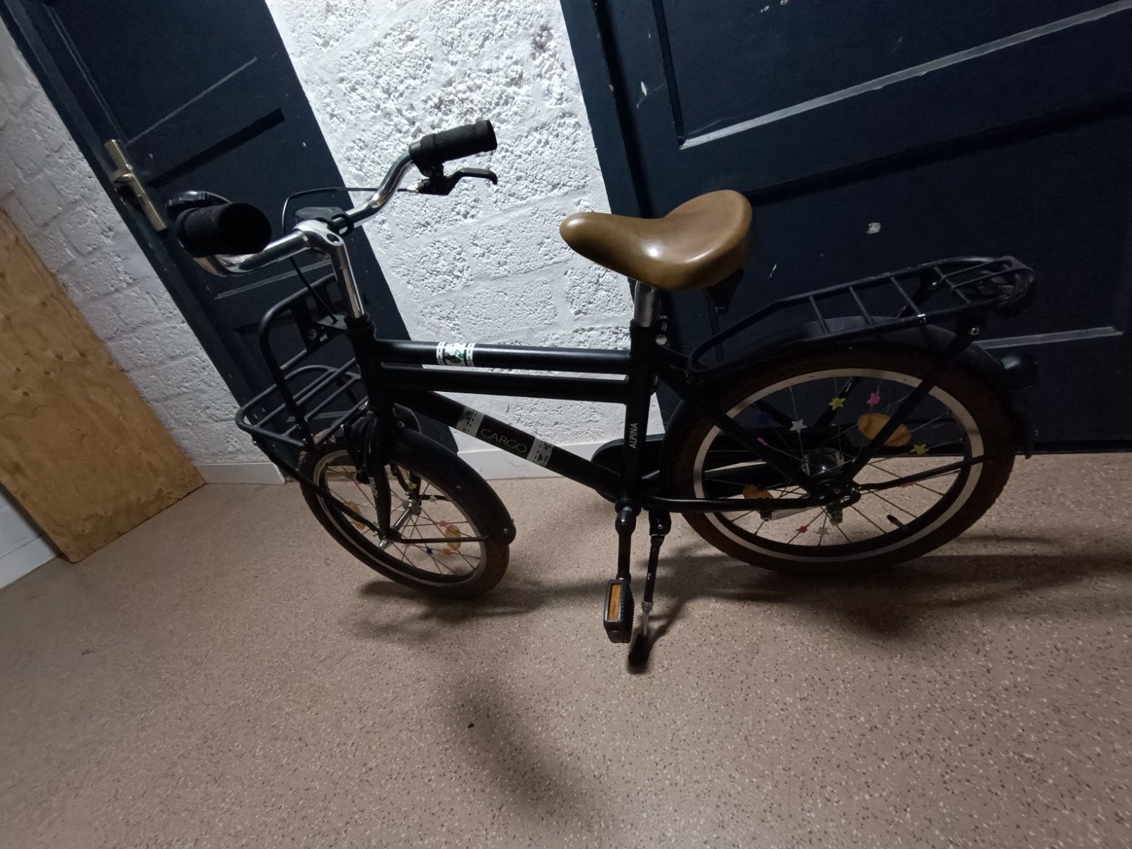Alpina kinderfiets 18 inch met voor- en achterdrager, Ophalen, Terugtraprem, Alpina, 16 tot 20 inch