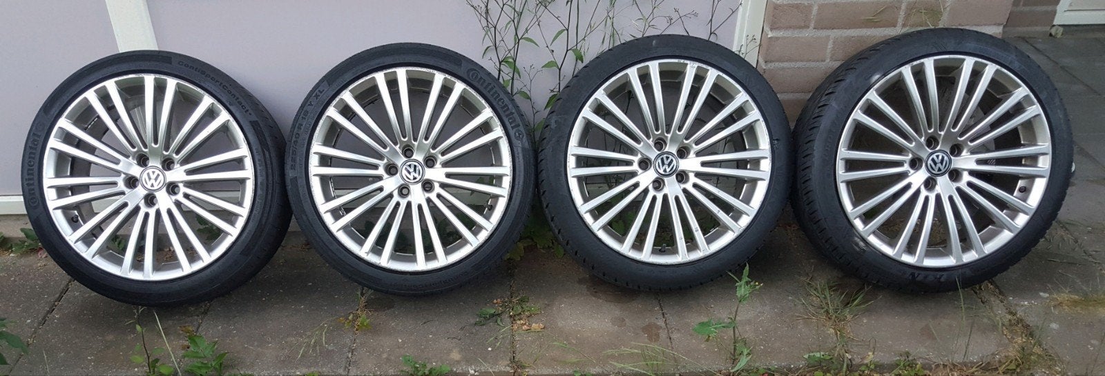 18" Volkswagen Golf 4 R32 velgen met banden 5x100 ET 35, Ophalen, 18 inch, Gebruikt, Velg(en)