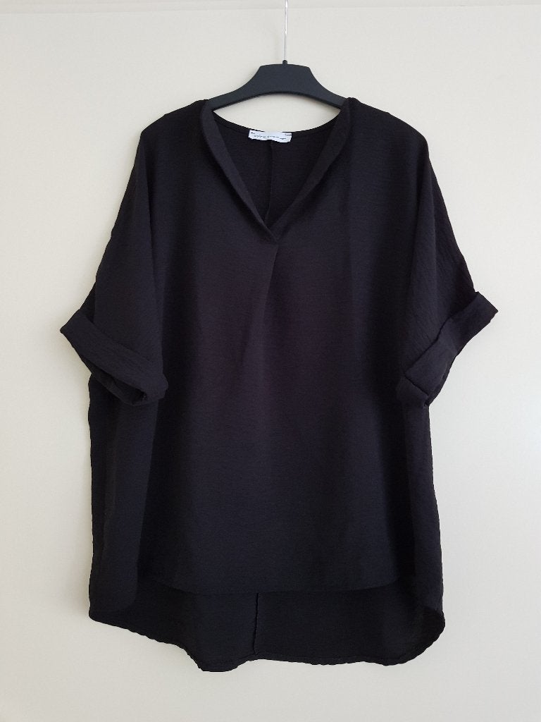 Blouse voor dames -- maat L / XL -- Azurro mode, Azzurro, Zwart, Maat 46/48 (XL) of groter, Ophalen of Verzenden