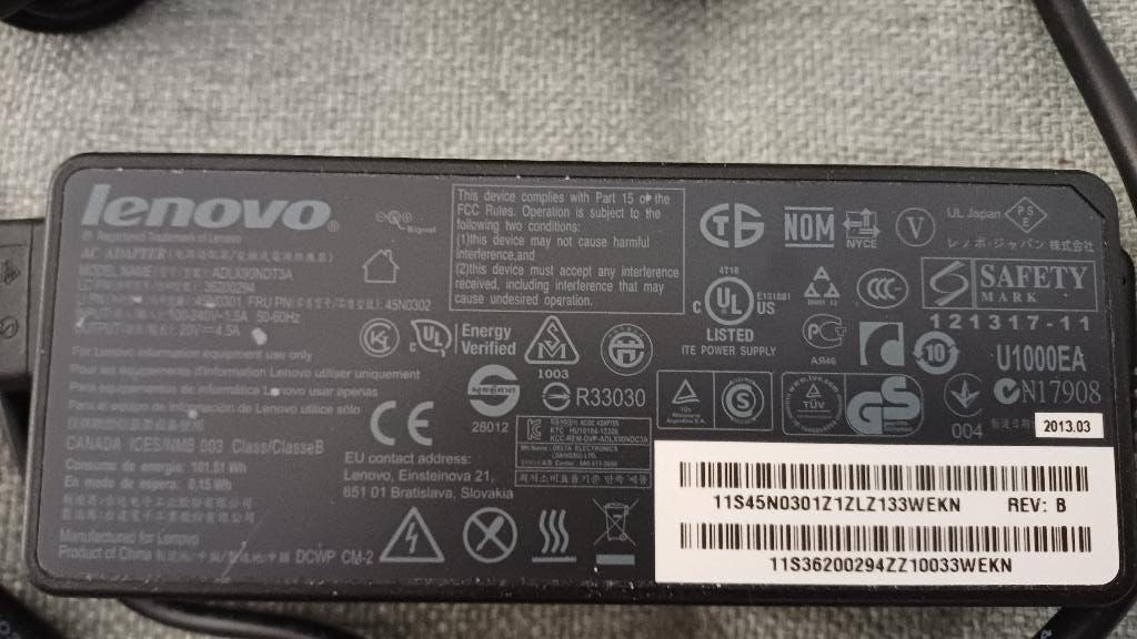 Lenovo laptop adapter lader, Computers en Software, Laptop-opladers, Ophalen of Verzenden, Zo goed als nieuw, Lenovo