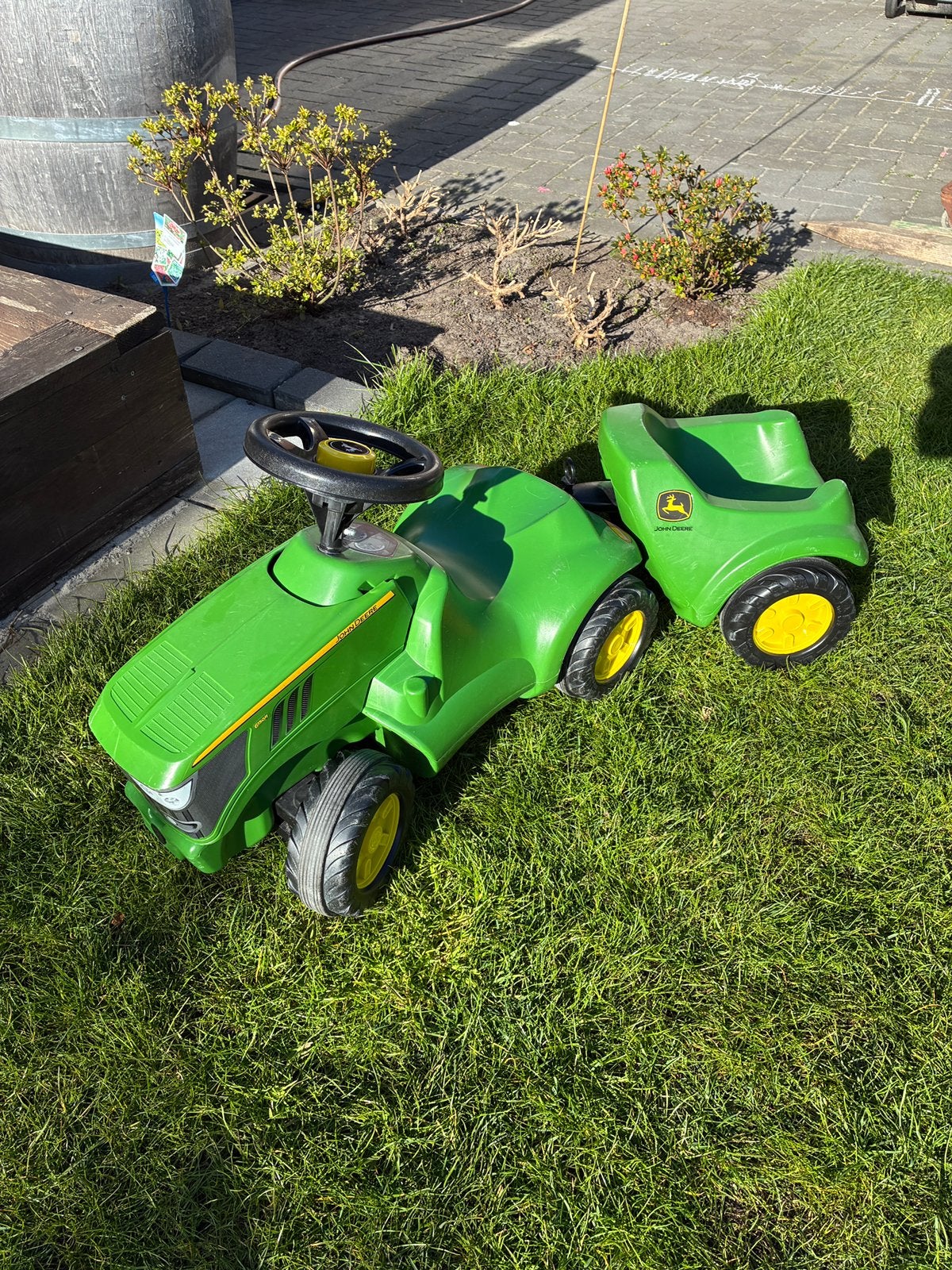 John Deere Rolly Toys looptrekker, Ophalen, Zo goed als nieuw, Overige merken, Met kar of aanhanger