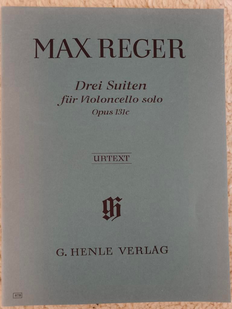 Max Reger - Drei Suiten für Violoncello solo, Opus 131c, Muziek en Instrumenten, Bladmuziek, Ophalen of Verzenden