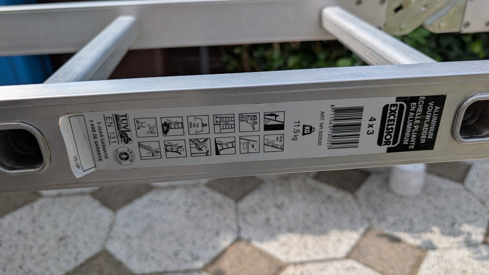 Excelsior Aluminium Vouwladder - 4x3 Sporten, Ophalen, Gebruikt, 4 meter of meer
