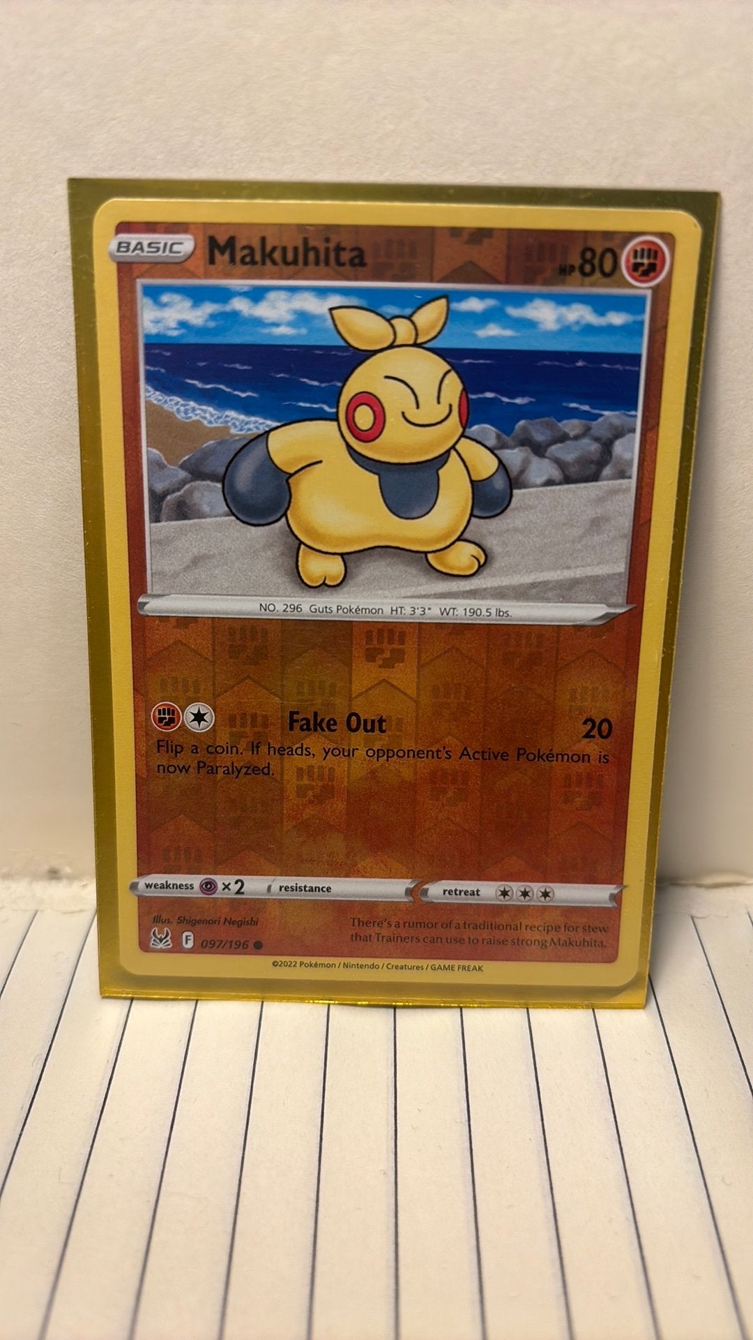 Makuhita 097/196 lost origin reverse holo pokemon kaart, Ophalen of Verzenden, Nieuw