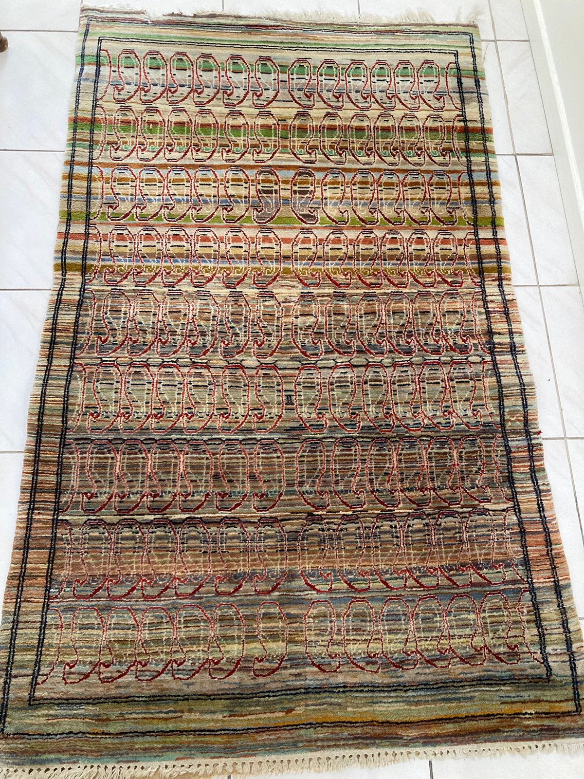 Perzisch kleedje, Gebruikt, 150 tot 200 cm, Rechthoekig, 50 tot 100 cm