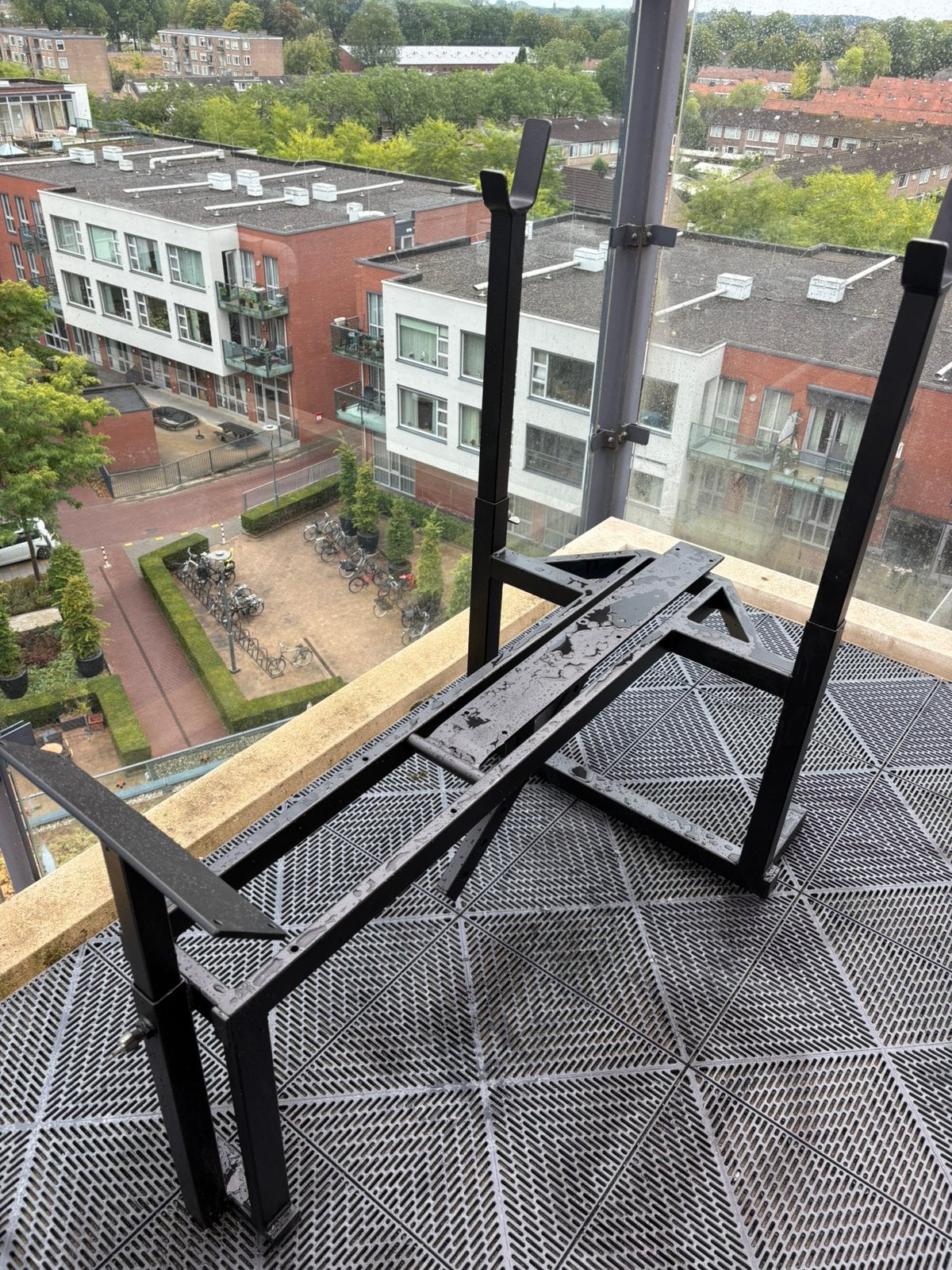 Complete Homegym Set 131kg + Olympische Barbell + Bank, Ophalen, Zo goed als nieuw, Fitnessbank