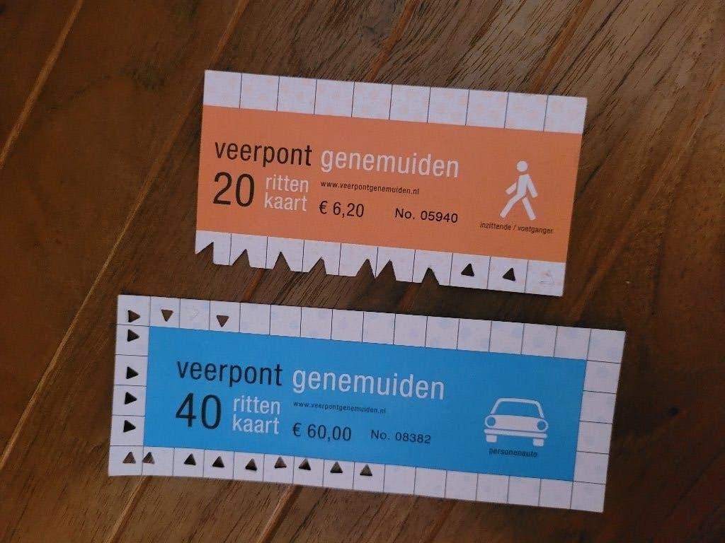 rittenkaarten veerpont, Eén persoon, Overige typen