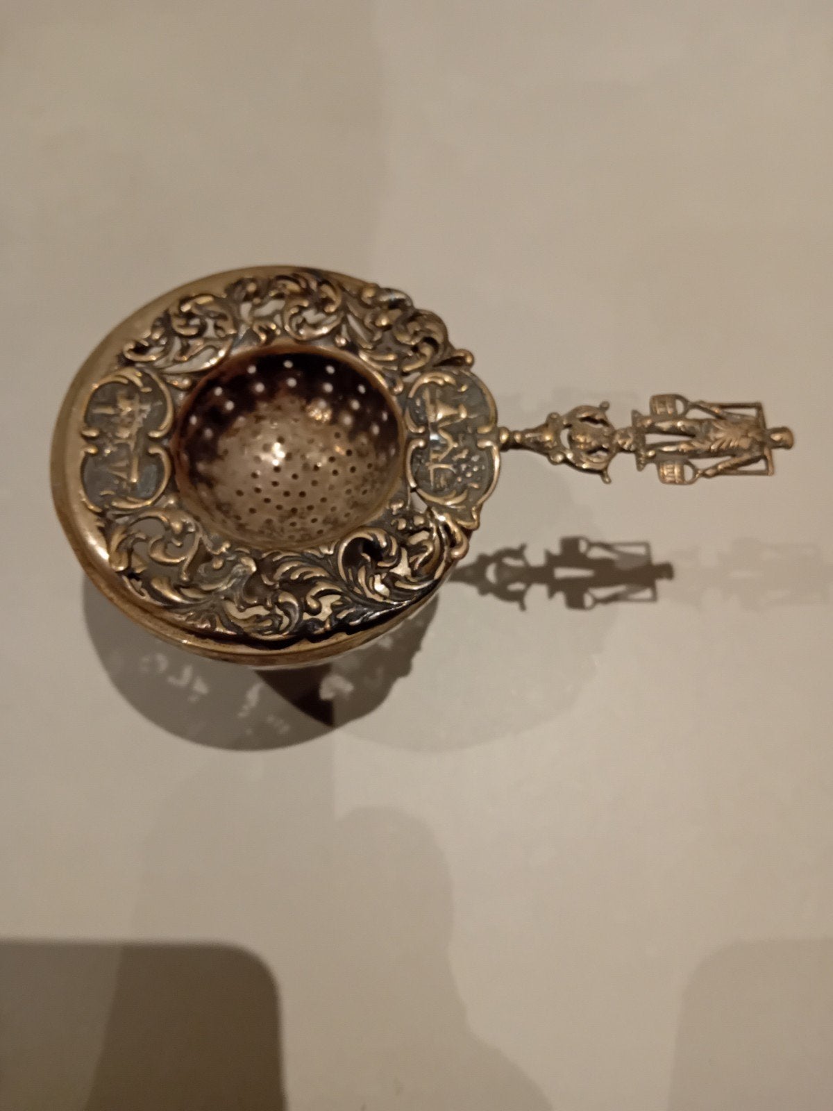 Antiek  Theezeef met Glazen Kom, Ophalen of Verzenden
