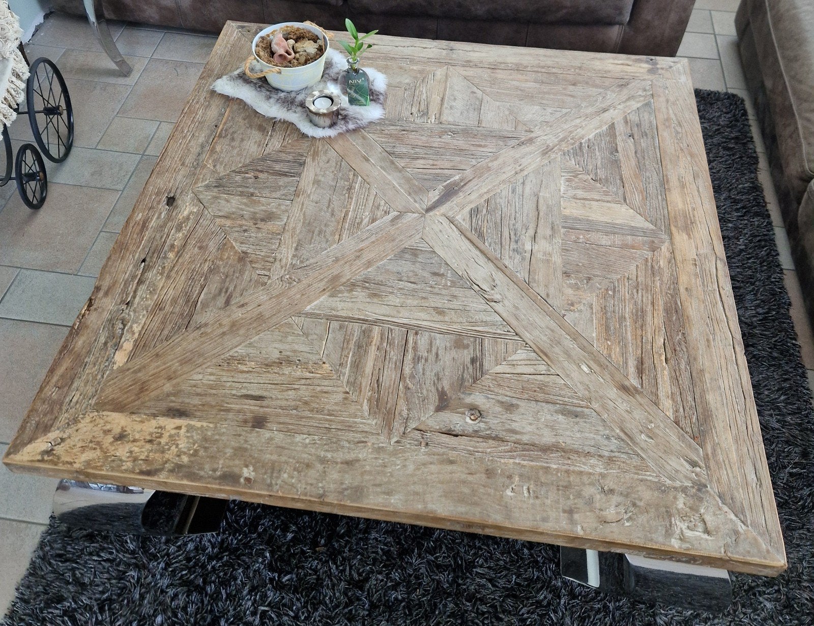 Rofra nette degelijke zware salontafel, Ophalen, Vierkant, 5 – 50, Overige houtsoorten