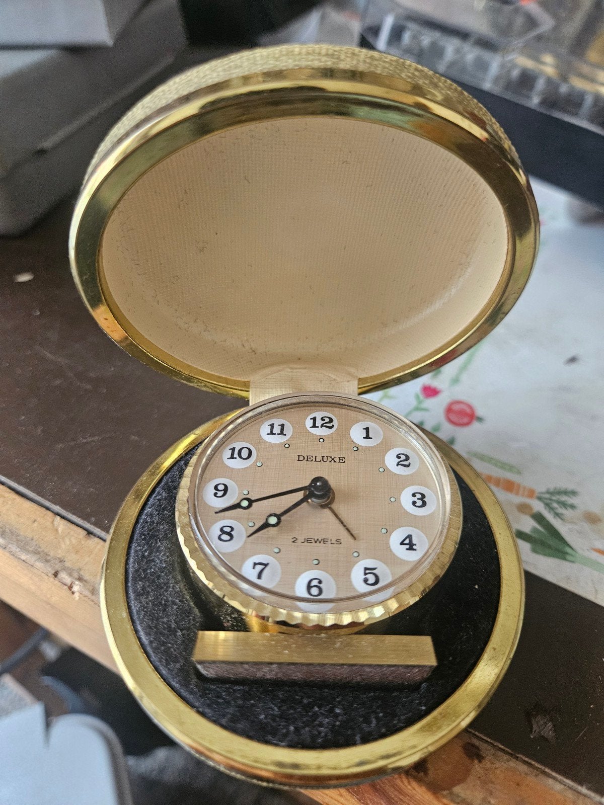 Mooie retro reiswekkertje, Ophalen of Verzenden, Zo goed als nieuw