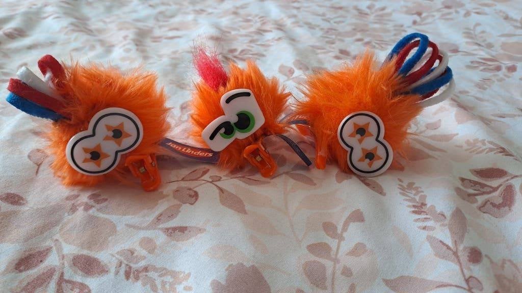 Jan Linders spaaractie oranje clips (3 stuks), Verzamelen, Albert Heijn, Onbekend, Ophalen of Verzenden, Onbekend