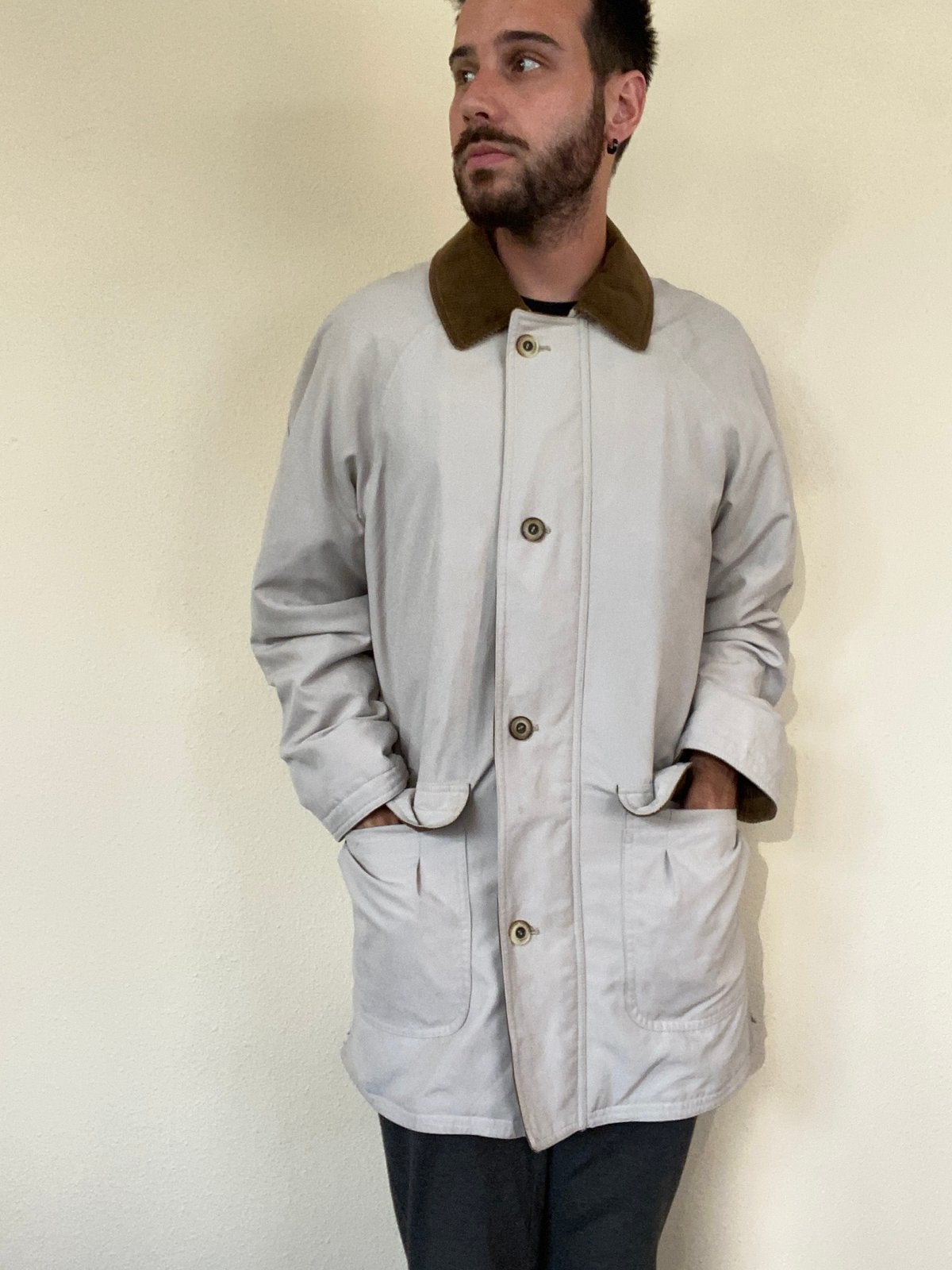 Vintage jas / parka / winterjas - beige - S / small, Hgv, Beige, Hgv, Ophalen of Verzenden