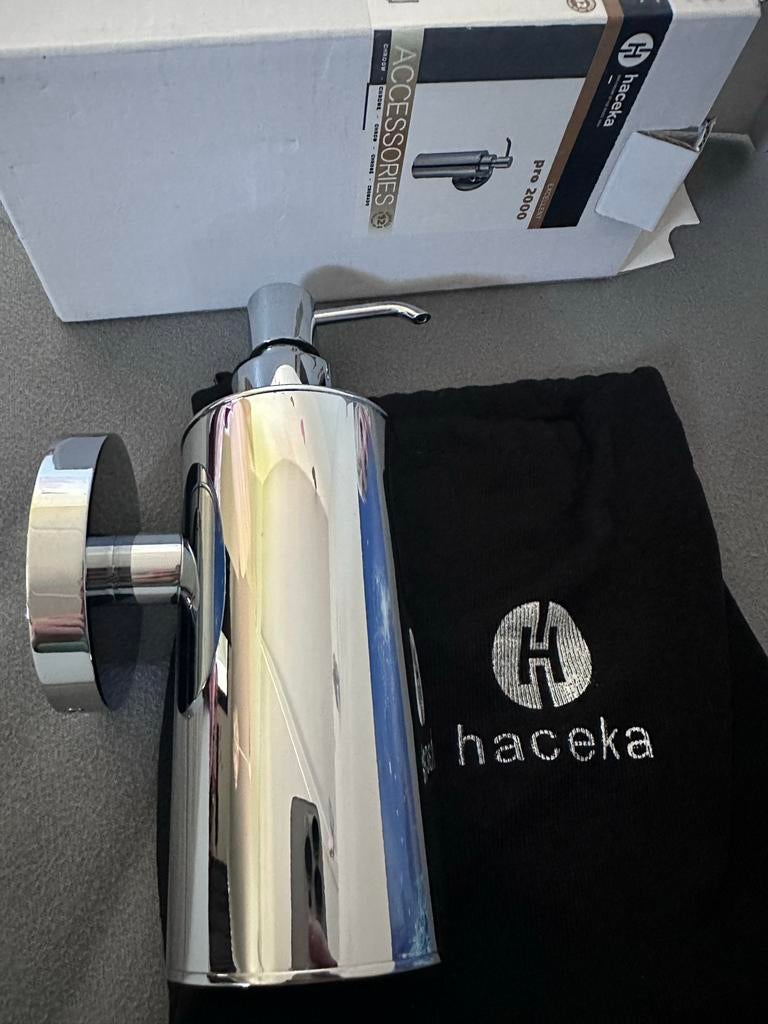 Haceka zeepdispenser chroom - Nieuw in doos!, Ophalen of Verzenden, Nieuw, Overige kleuren, Overige typen