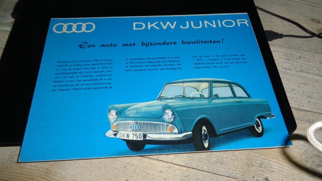 Folder  DKW  JUNIOR, Verzenden, Zo goed als nieuw