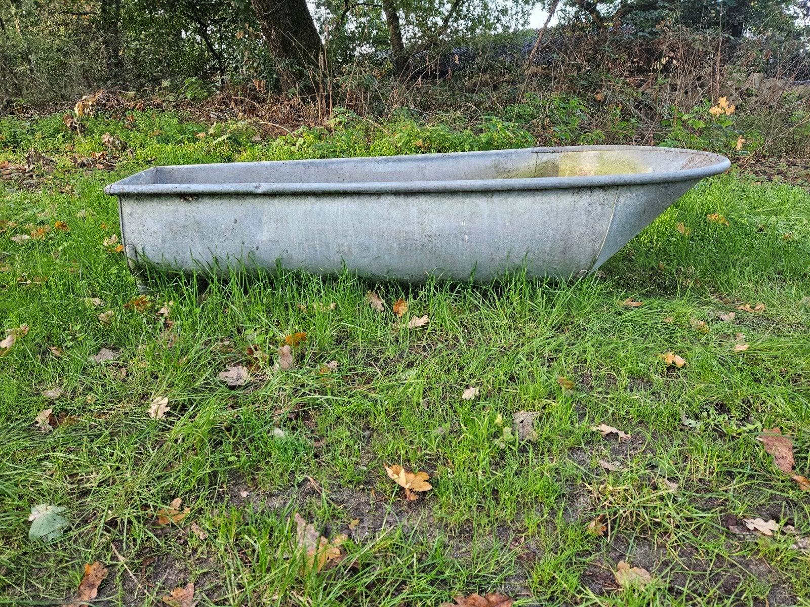 Oude Zinken Badkuip - Vintage Decoratie of Plantenbak, Ophalen of Verzenden, Gebruikt