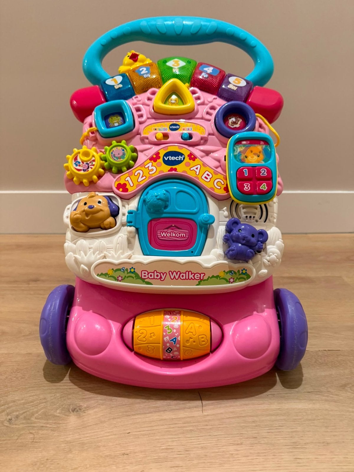 VTech Baby Walker Roze - Interactieve Loopwagen, Ophalen, Zo goed als nieuw, Overige typen, Met licht