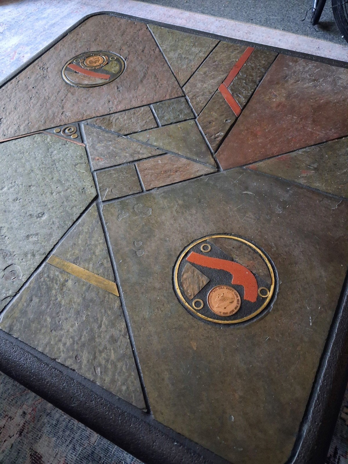 Prachtige Brutalistische Paul Kingma  Salontafel (60x60), Antiek en Kunst, Ophalen
