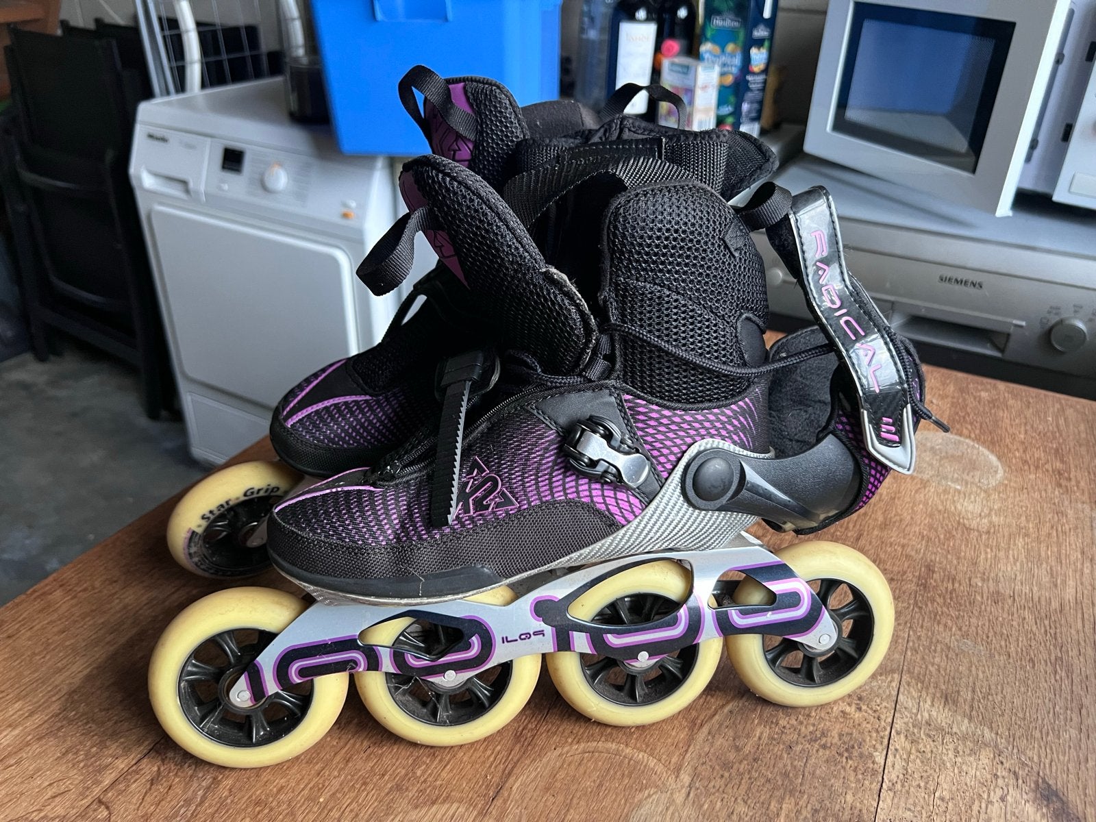 K2 Radical 100 W Inline Skates - Maat 39 met bescherming, Sport en Fitness, K2, Gebruikt, Ophalen of Verzenden, Inline skates 4 wielen