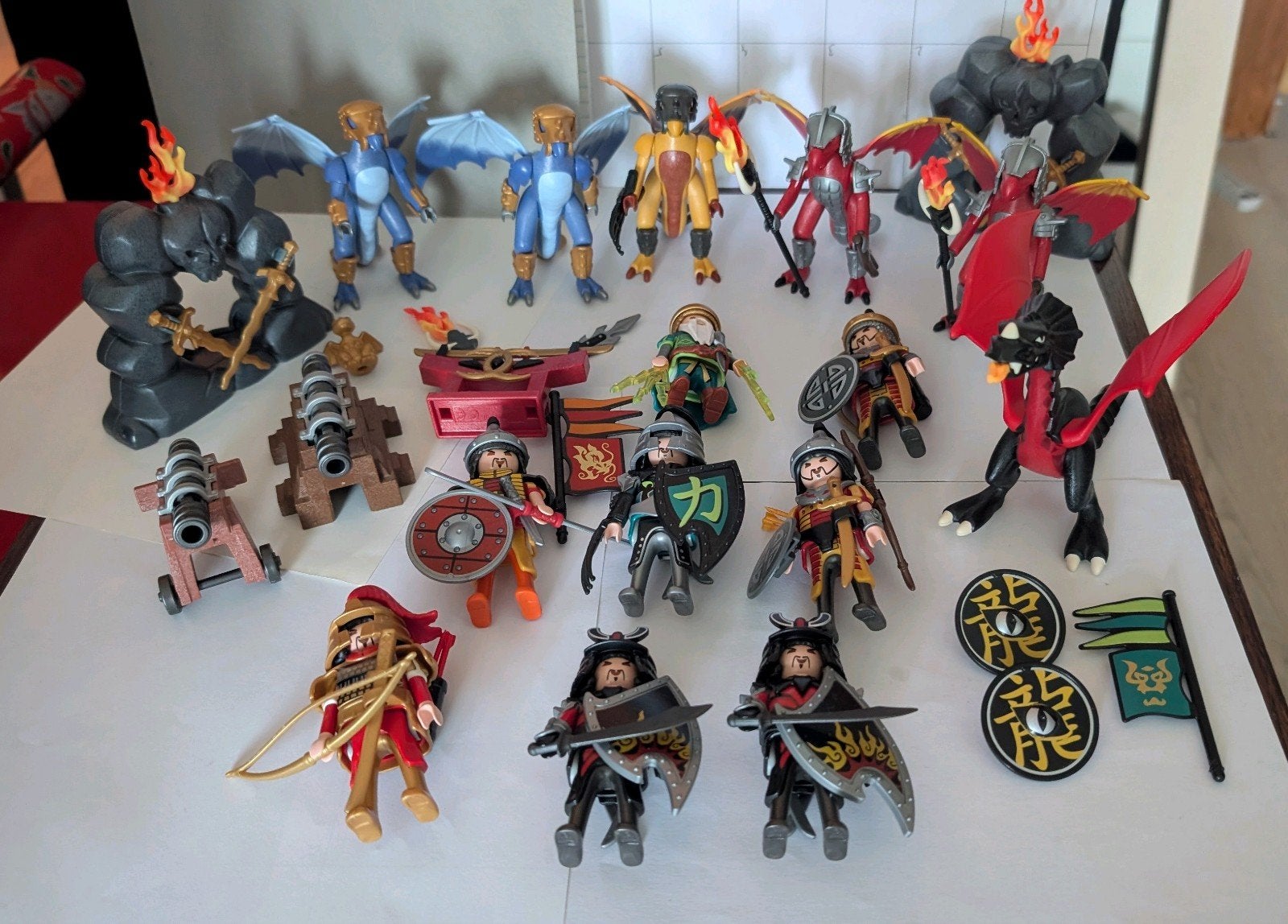 Playmobil Oosterse Krijgers, Draken & Kanonnen Set, Ophalen of Verzenden, Gebruikt, Complete set