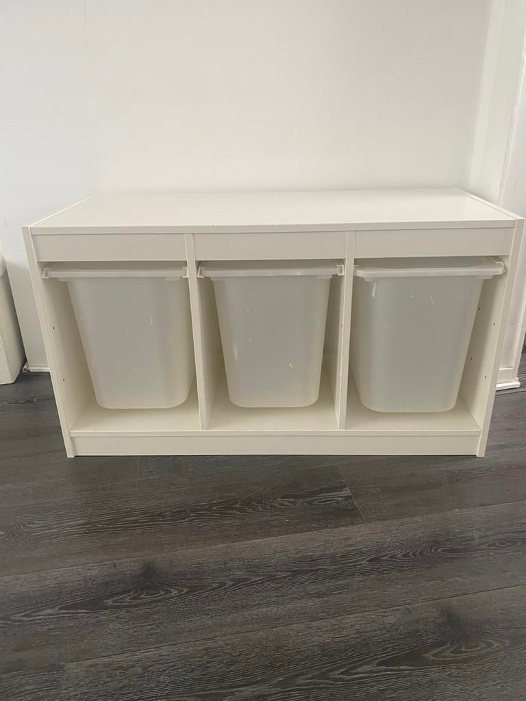 Ikea Trofast kast met 3 opbergbakken en deksels, Ophalen, Gebruikt