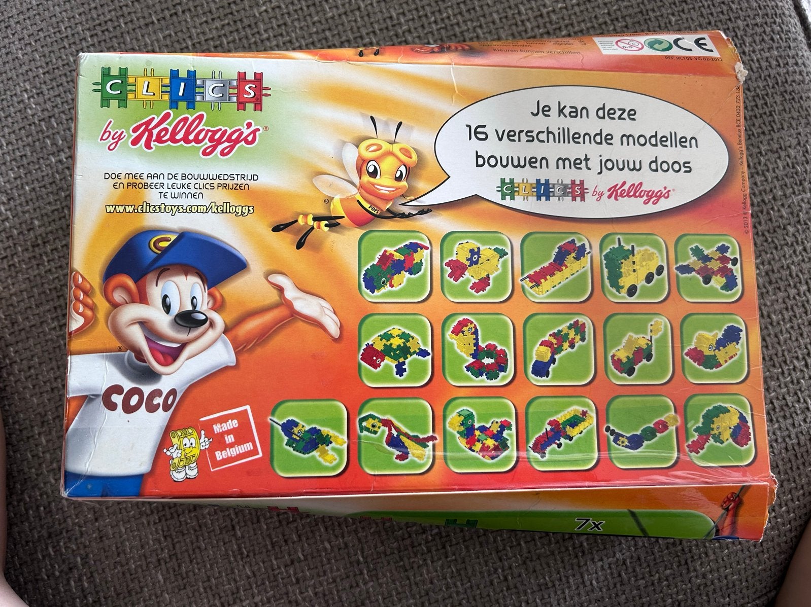 Clics by Kellogg's bouwset 16 constructies vintage, Ophalen of Verzenden, Zo goed als nieuw, Overige merken