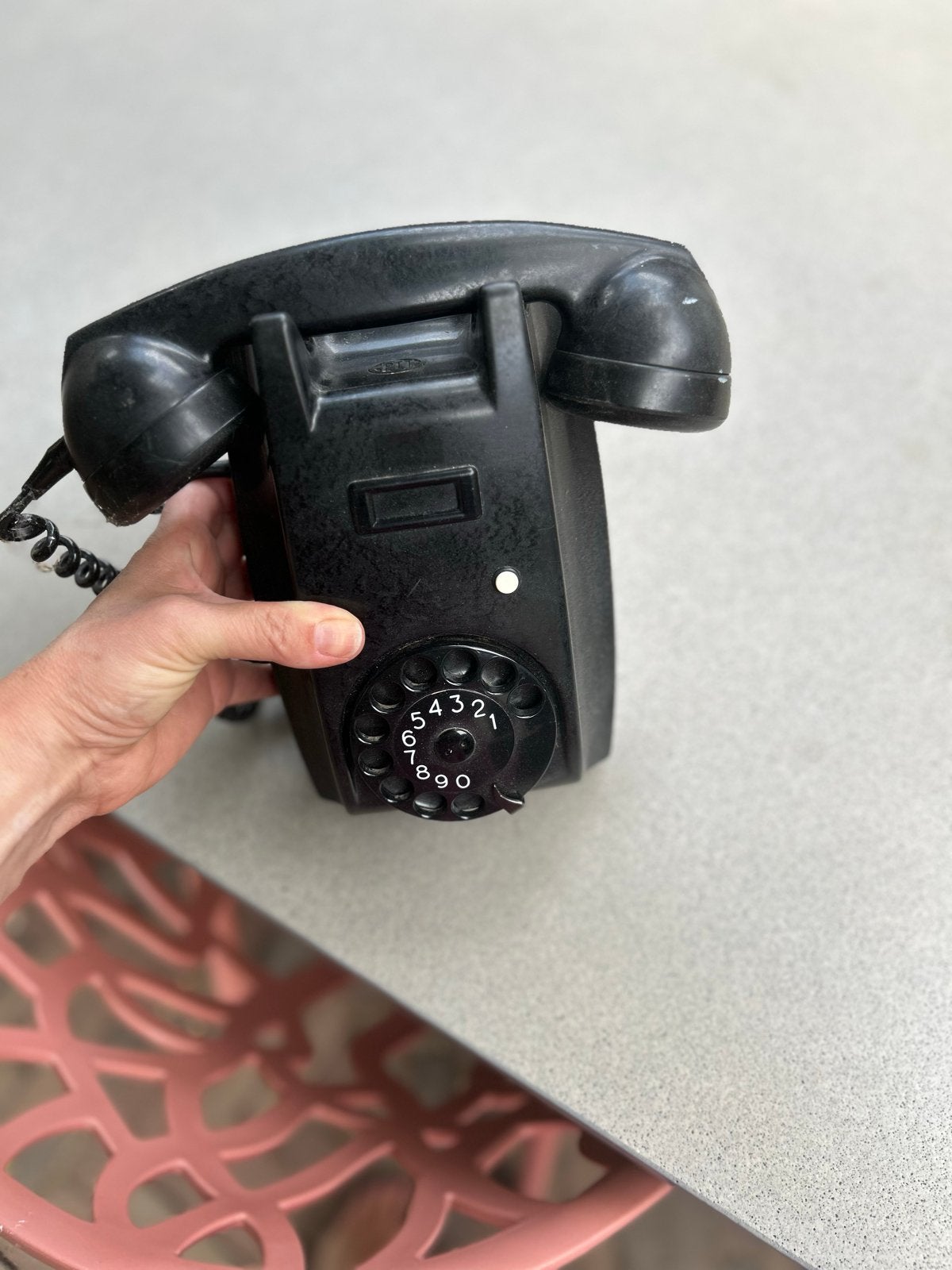 Vintage Bakelieten Telefoon met Draaischijf - Zwart, Ophalen, Gebruikt, Bakeliet
