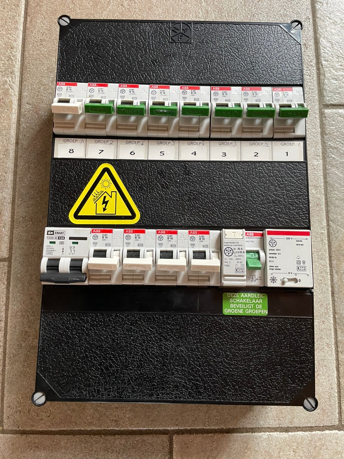 Groepenkast, gebruikt, Doe-het-zelf en Verbouw, Elektra en Kabels, Ophalen of Verzenden, Gebruikt, Overige typen