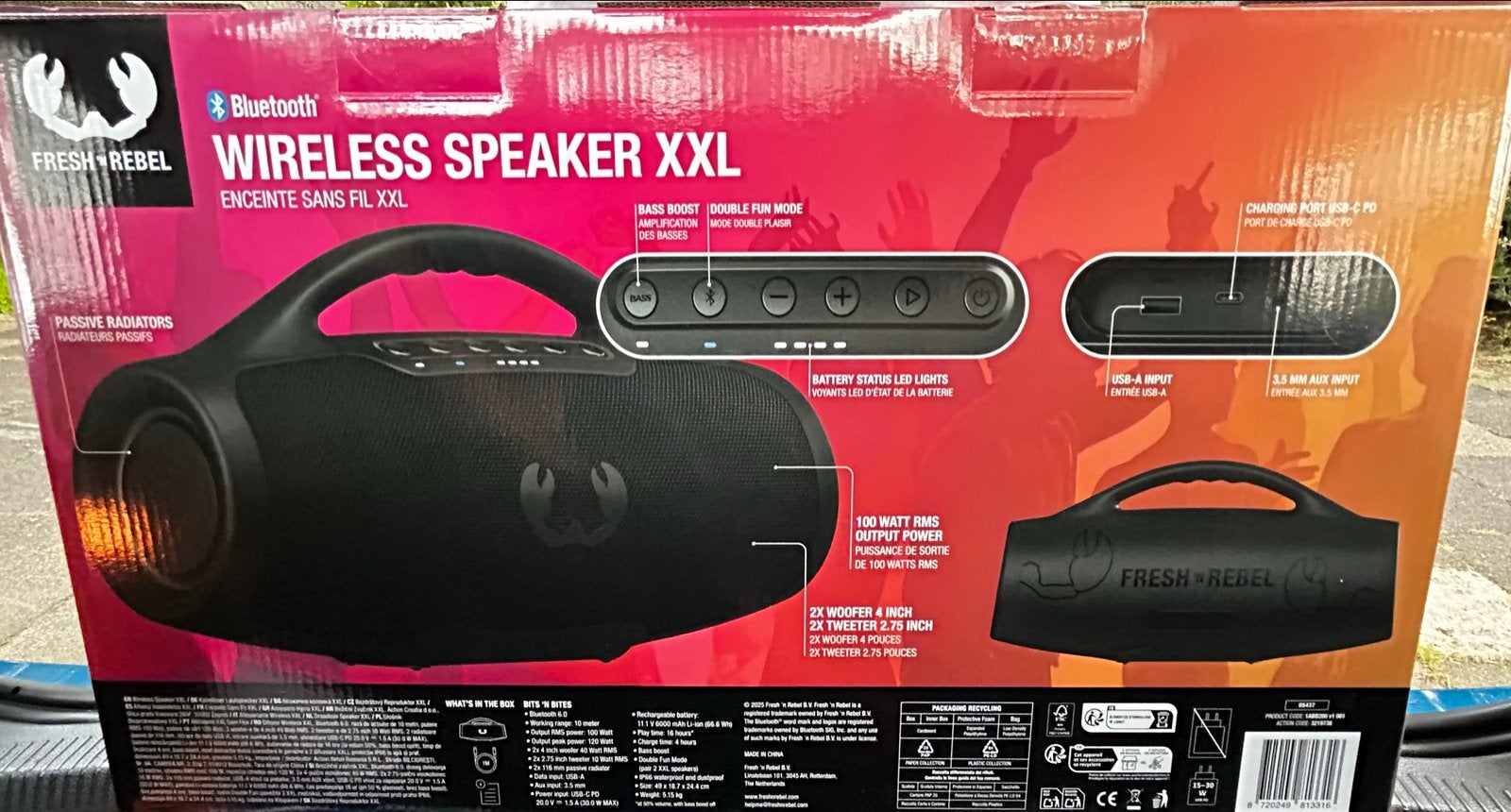 Fresh 'n Rebel Wireless Speaker XXL - 100W Bluetooth Speaker