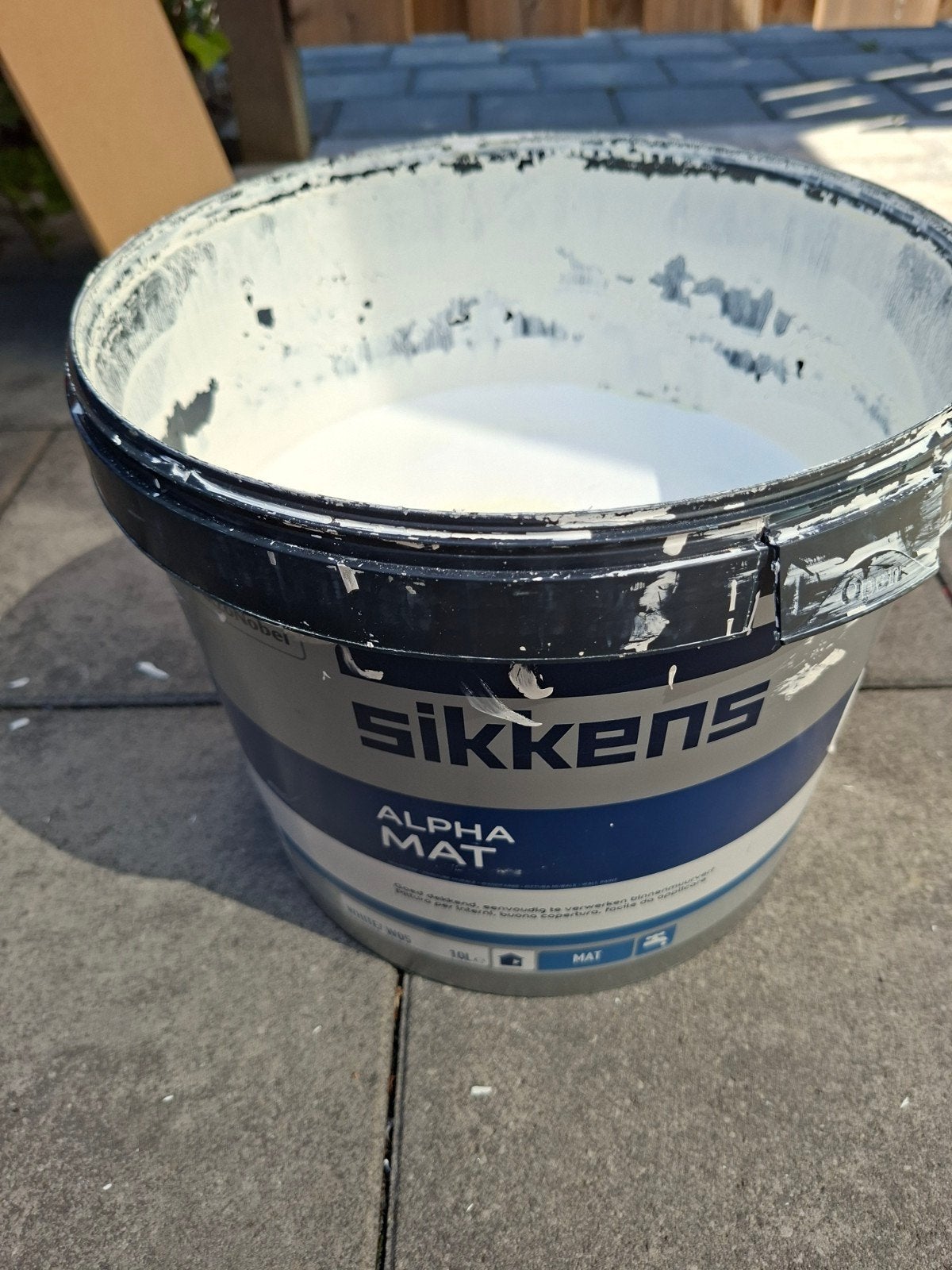 6L Sikkens Alpha mat Wit, Ophalen, Gebruikt, 5 tot 10 liter, Wit