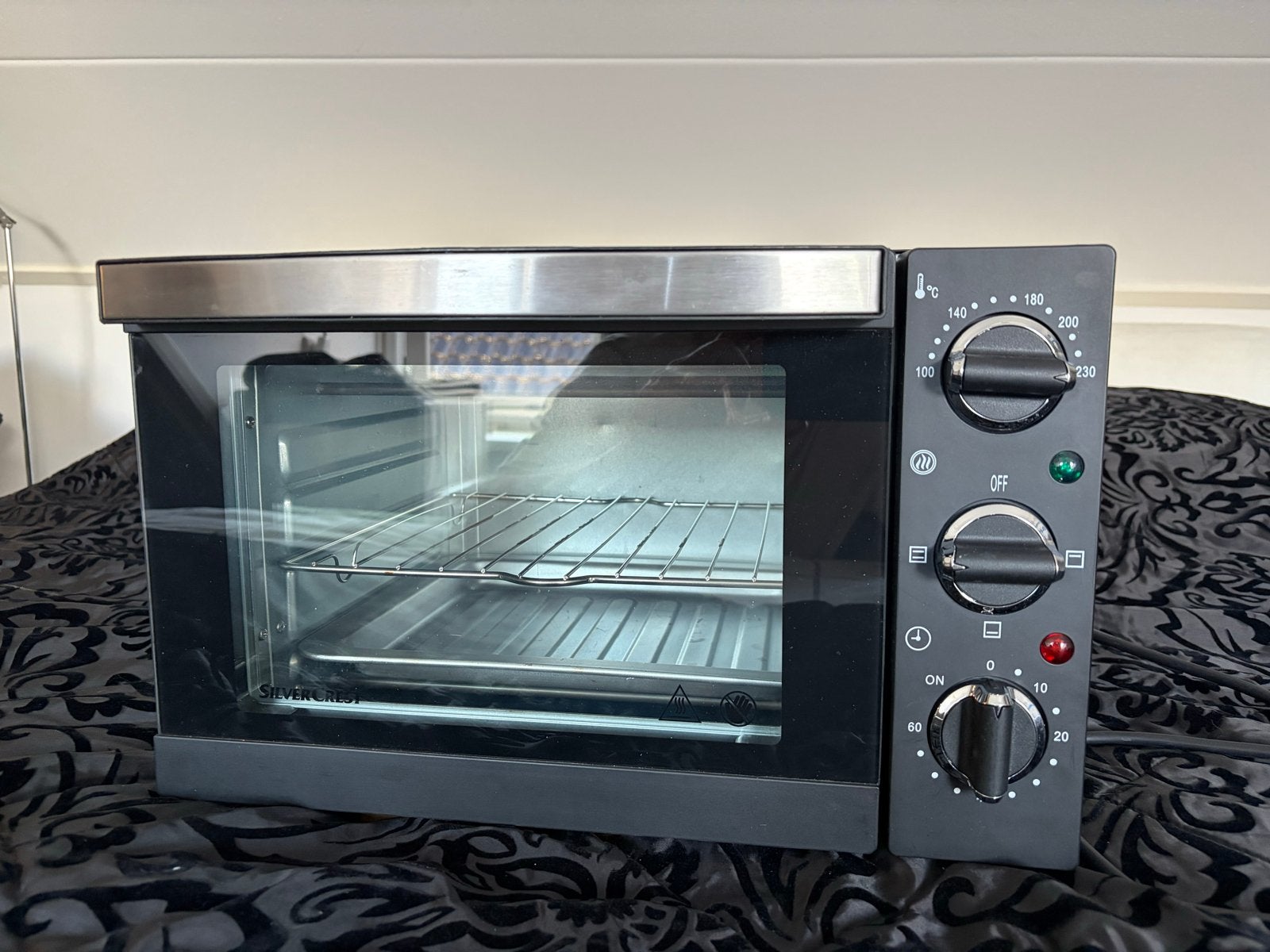 Compacte Silvercrest mini-oven met thermostaat en timer, Ophalen, Minder dan 45 cm, Silvercrest, Zo goed als nieuw