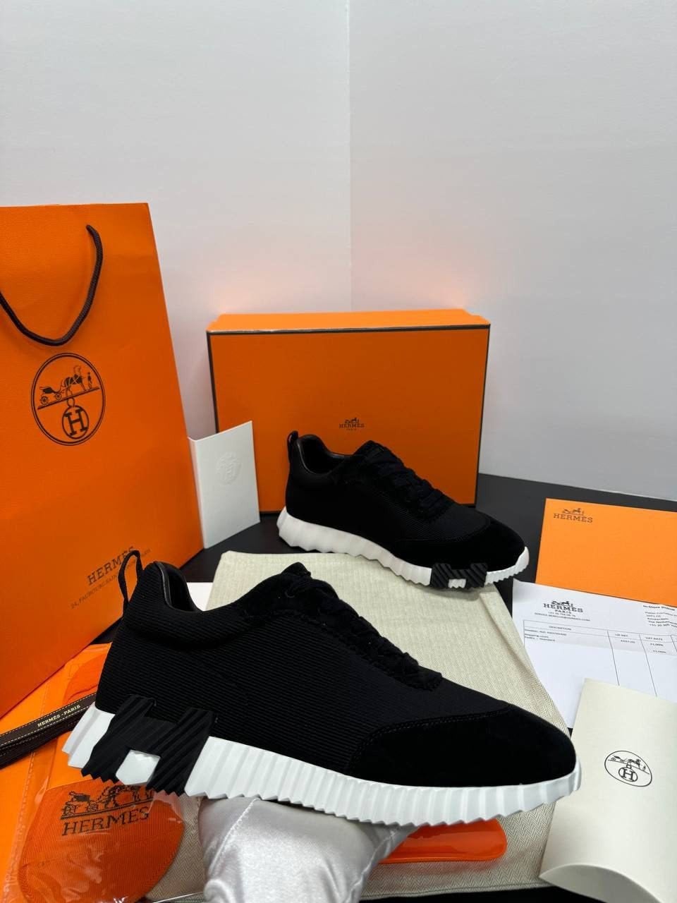 Hermes Bouncing Sneakers, Ophalen of Verzenden, Nieuw, Zwart