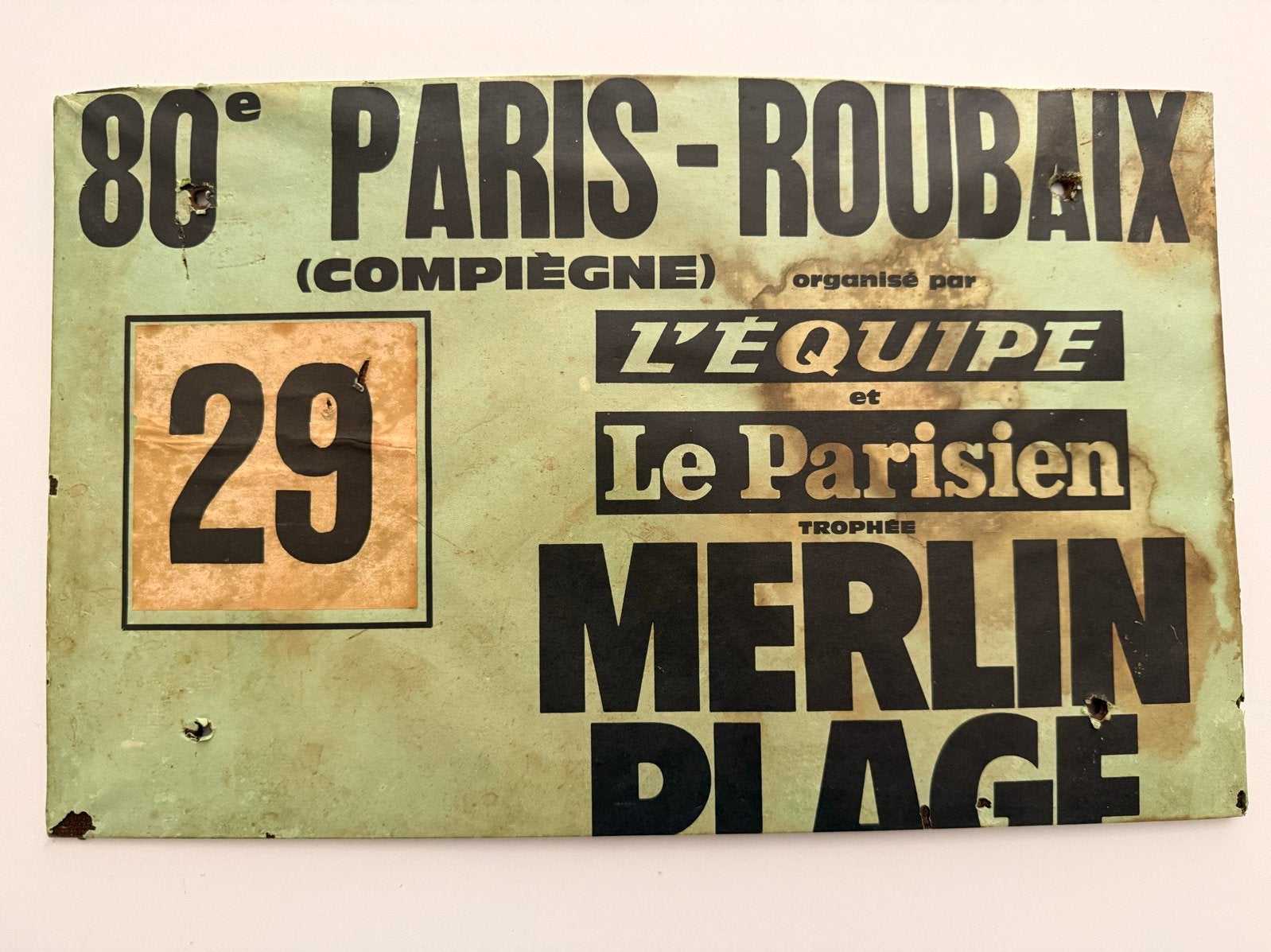 Vintage Paris-Roubaix - 80e editie, Ophalen of Verzenden, Sport, A1 t/m A3, Rechthoekig Staand