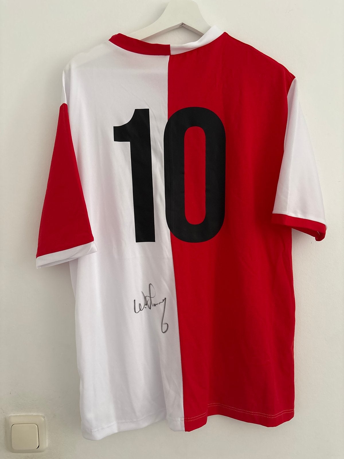 Willem van Hanegem gesigneerd shirt - Feyenoord Legende, Maat L, Ophalen of Verzenden, Nieuw, Shirt