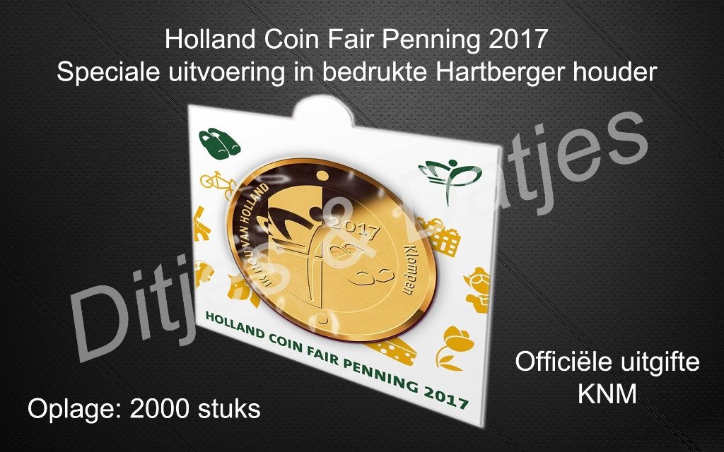 Holland Coin Fair Penning 2017 Special Edition in munthouder, Ophalen of Verzenden, Overige materialen