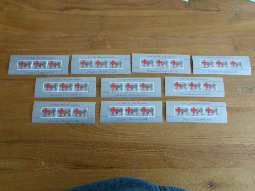 1164 10 Velletjes Rode Kruis 1978 Postfris, Ophalen of Verzenden, Na 1940, Postfris